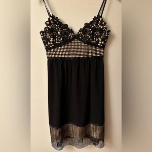 Theory Black/nude midi dress size 4